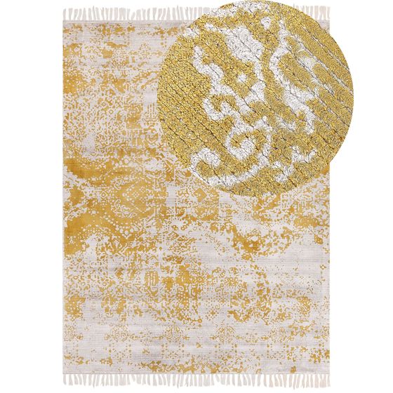 Matto BOYALI Sinapinkeltainen 160 x 230 cm viskoosi