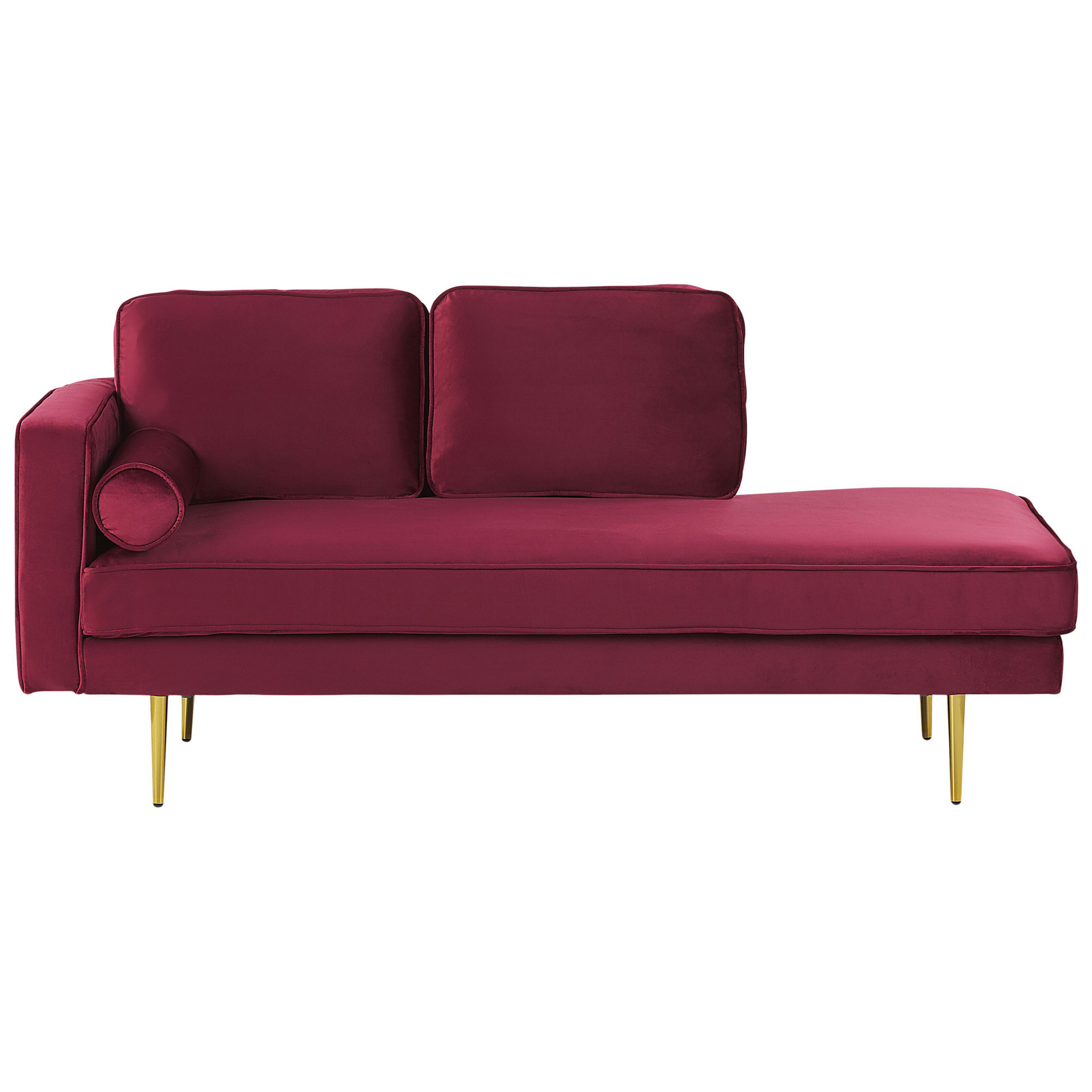 Divaani vasen MIRAMAS sametti Tummanpunainen