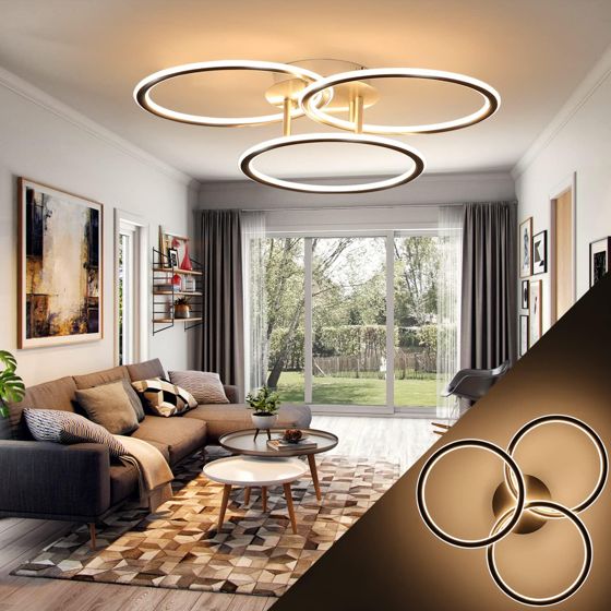 NETTLIFE LED - kattovalaisin, moderni, rengasmuotoinen, valo, lämmin, valkoinen, 3000K, 41W, 3 liekkiä