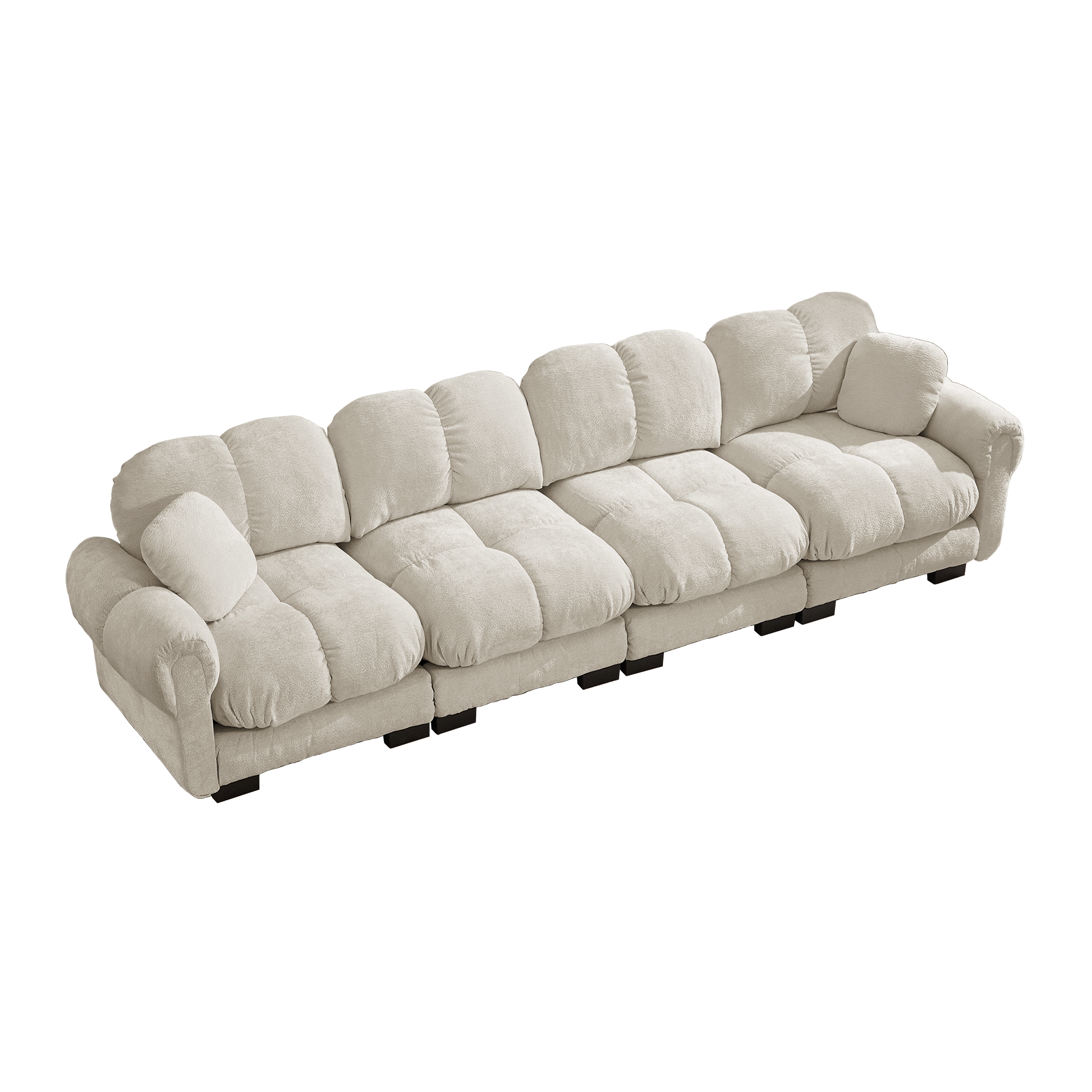 moduulisohva 4-paikkainen light khaki chenille moderni säädettävä