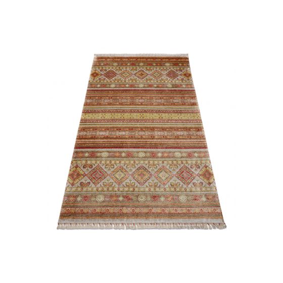 HERIZ A0986B matto Oriental beige / viininpunainen - bambulanka, ylellinen, tyylikäs 170x240 cm