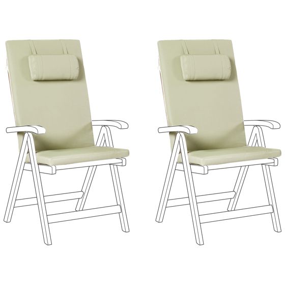 Selkä-/istuintyynysetti 2 kpl JAVA/AMANTEA PREMIUM 50 x 70 cm Vihreä