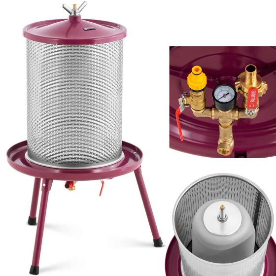 Hydropress-mehupuristin hedelmille, viinille ja mehulle, 40 l + 5 pussia
