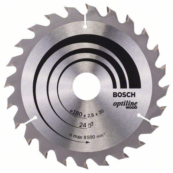 Bosch Optiline Wood -Pyörösahanterä 180x30 mm, 24 hammasta