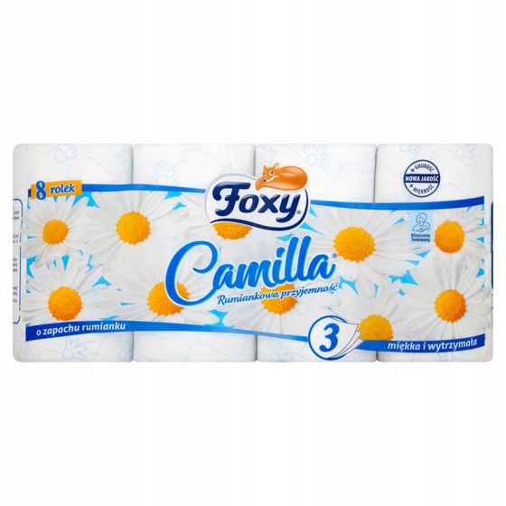 Foxy Camilla WC-paperi 3 kerrosta 8 rullaa