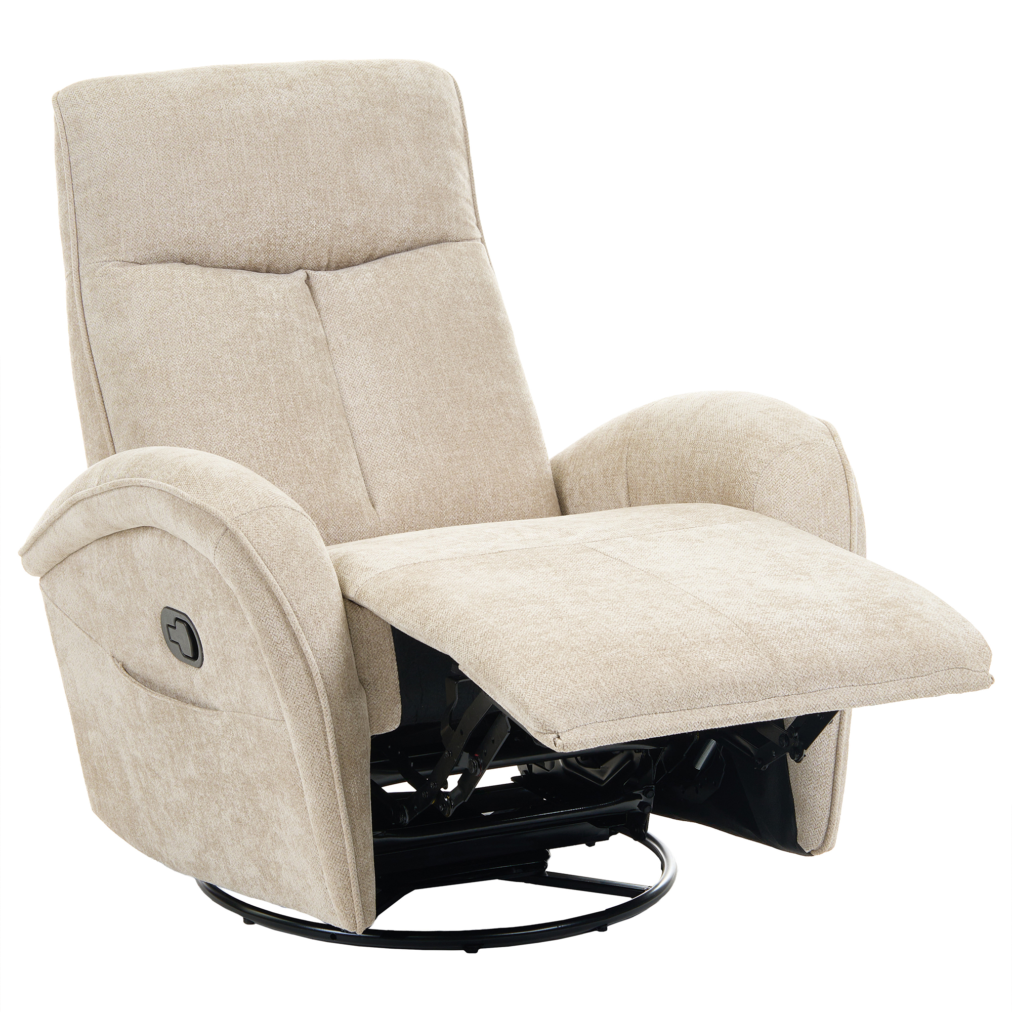 Mekanismituoli keinuva DANAE pyörivä Chenille Vaaleanbeige