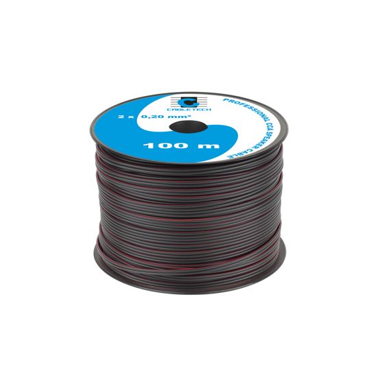Kaiutinkaapeli 100m 2x0.2mm CCA-rulla Cabletech