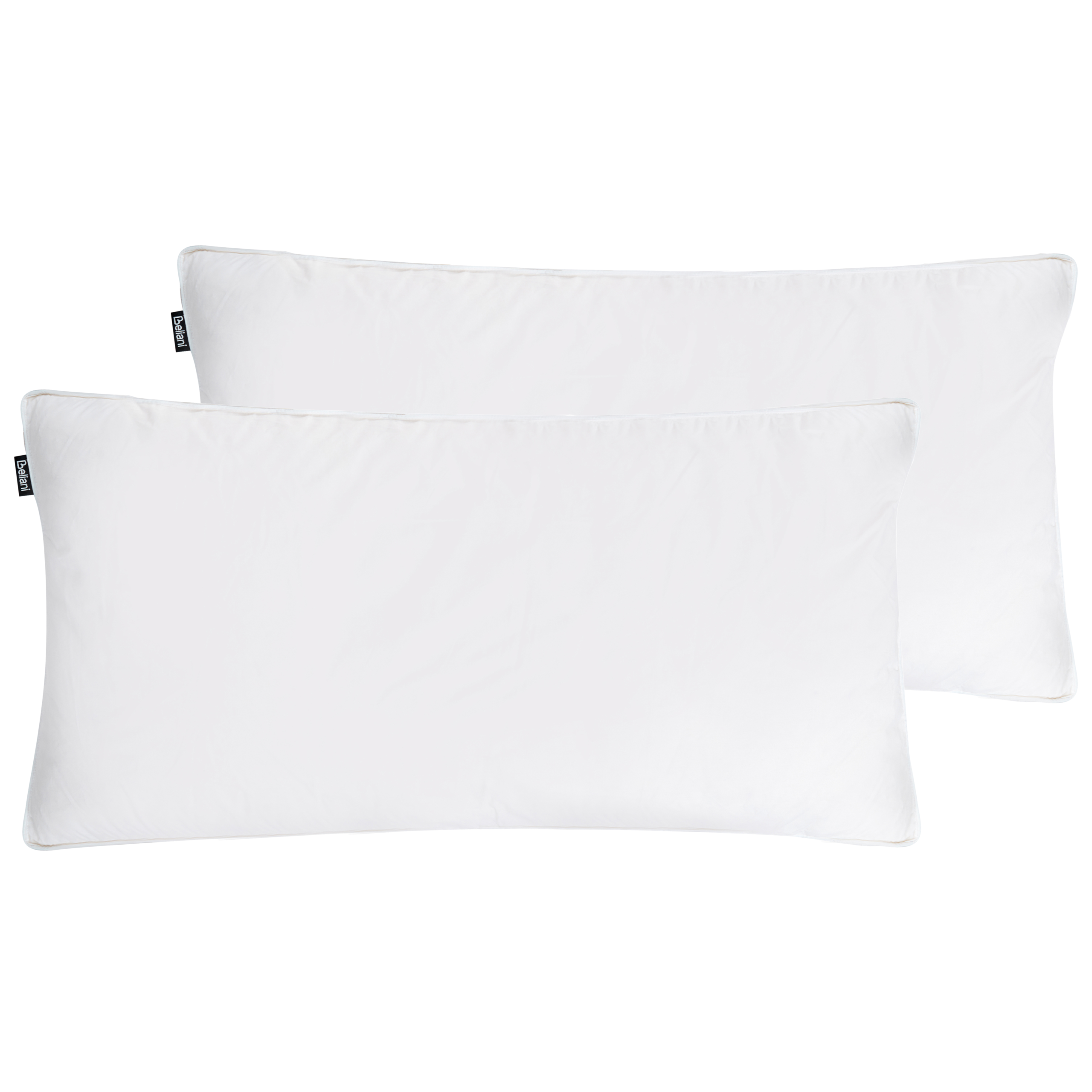 Tyynysetti 2 kpl VIHREN Matala 40 x 80 cm Ankanhöyhenet ja -untuva Valkoinen