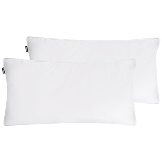 Tyynysetti 2 kpl VIHREN Matala 40 x 80 cm Ankanhöyhenet ja -untuva Valkoinen