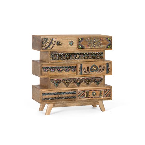 Käsintehty lipasto mangopuusta