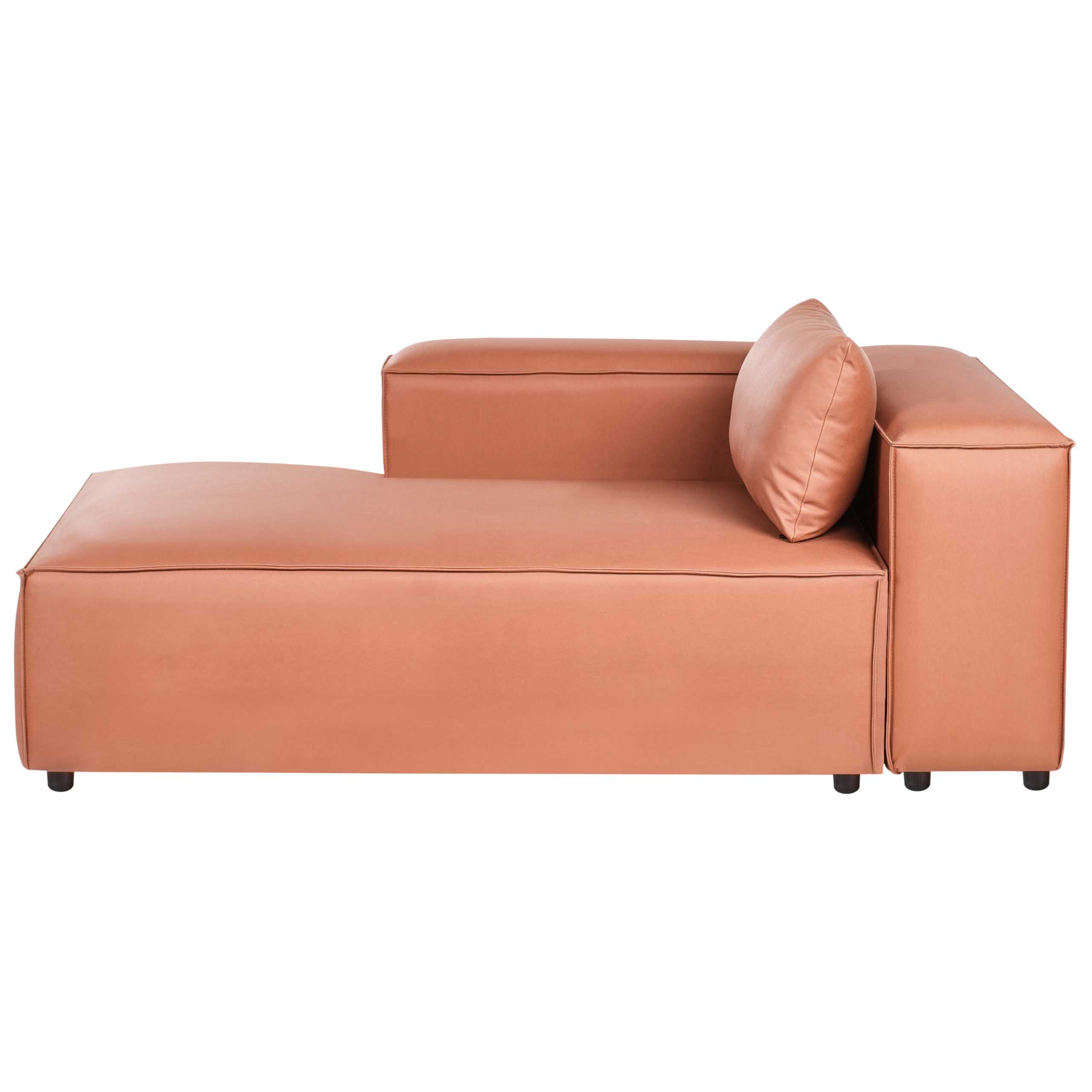 Divaani oikea BRANDE keinonahka Kullanruskea