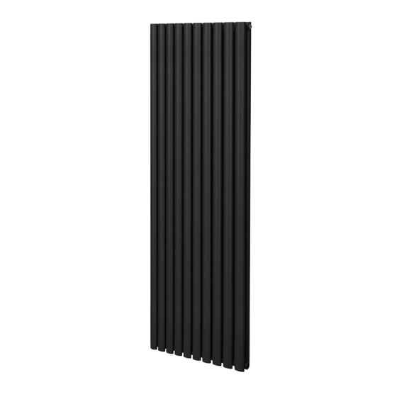 Soikea pylväspatteri – 1800 mm x 600 mm – Musta