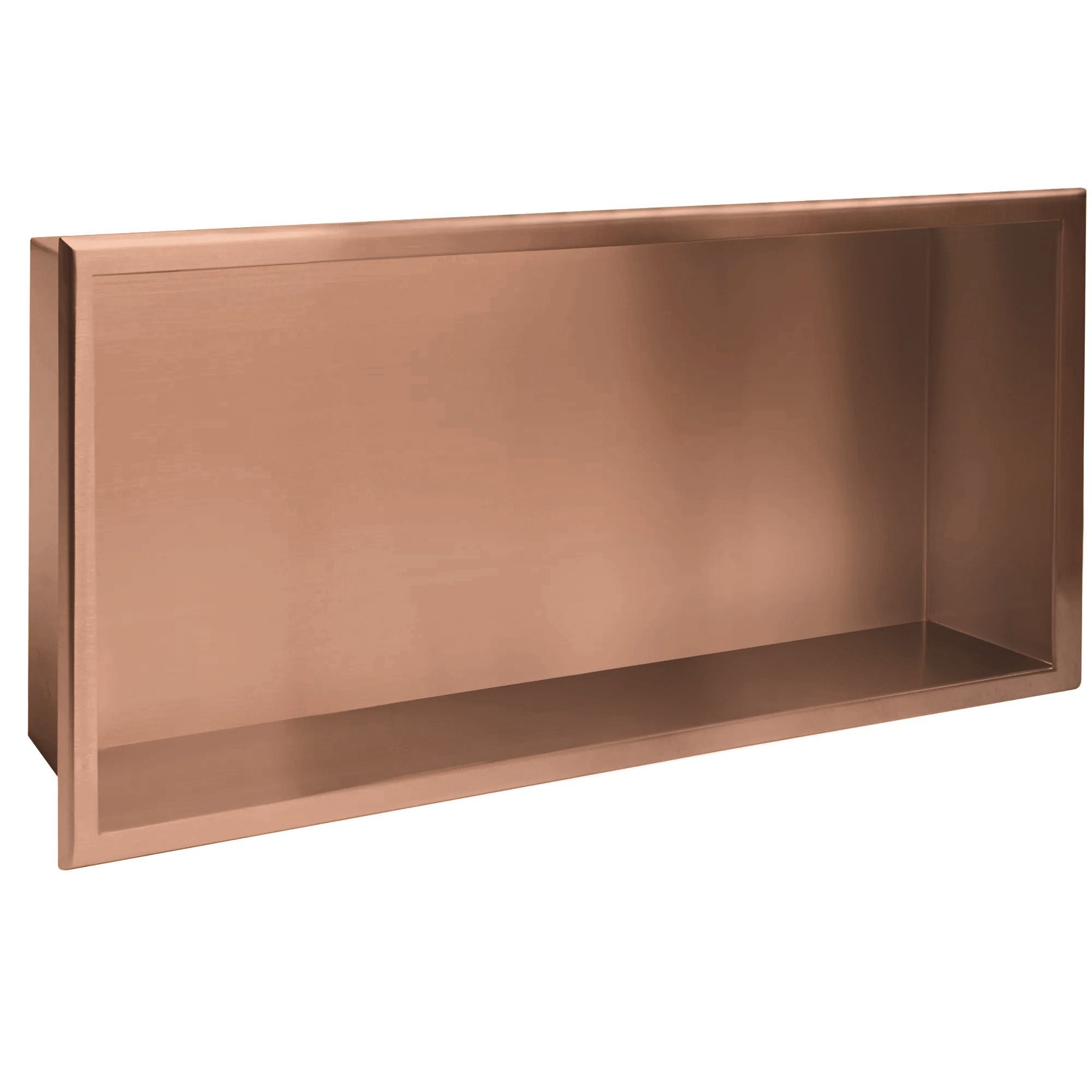 REA syvennykseen asennettava kylpyhuonehylly 30x60 harjattu kupari, 10X60X30CM