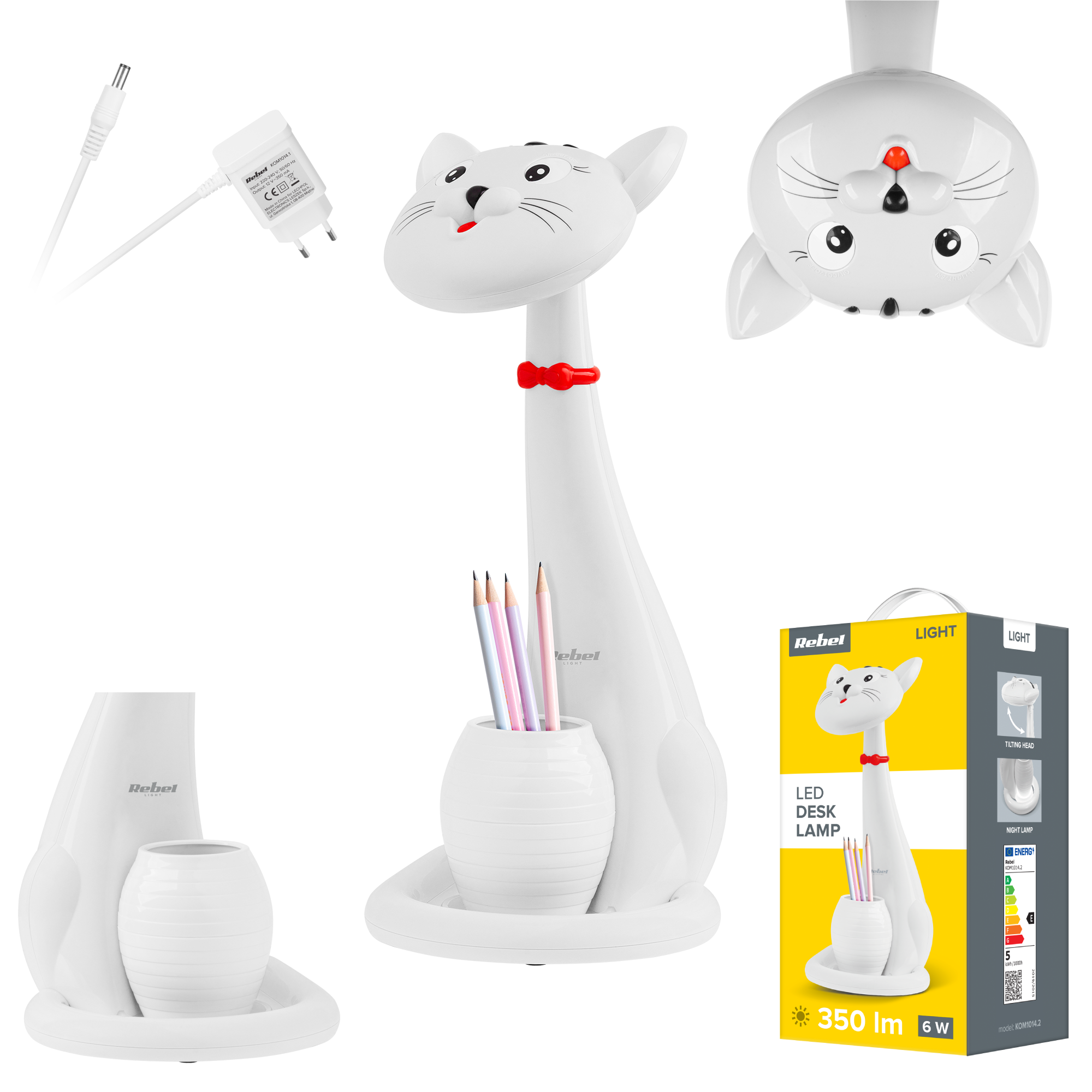 Lasten pöytävalaisin LED CAT 3 väriä säädettävä Rebel