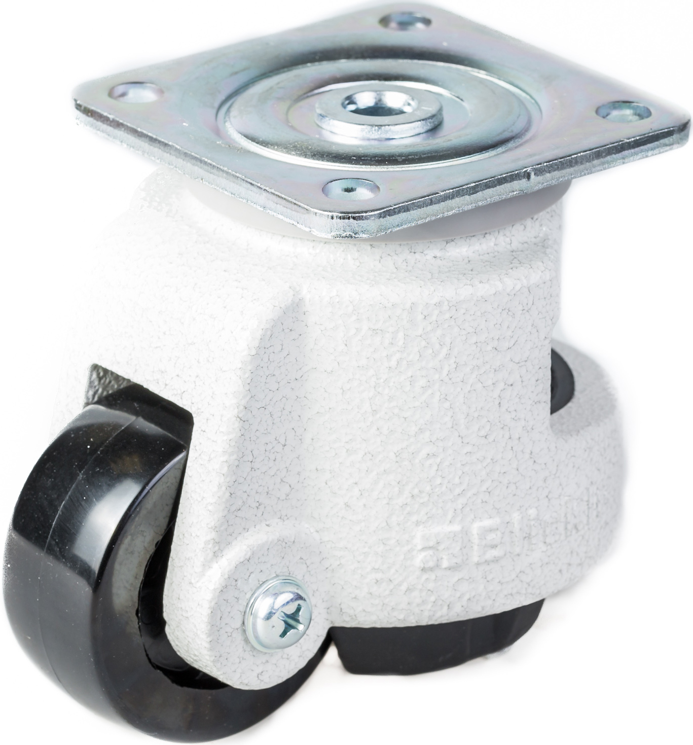 Tasoitussarja HRP-POA 72G, 72 mm:n kääntyvä ylälevy, 95 x 95 mm:n pyörä, jossa on nailonlevy