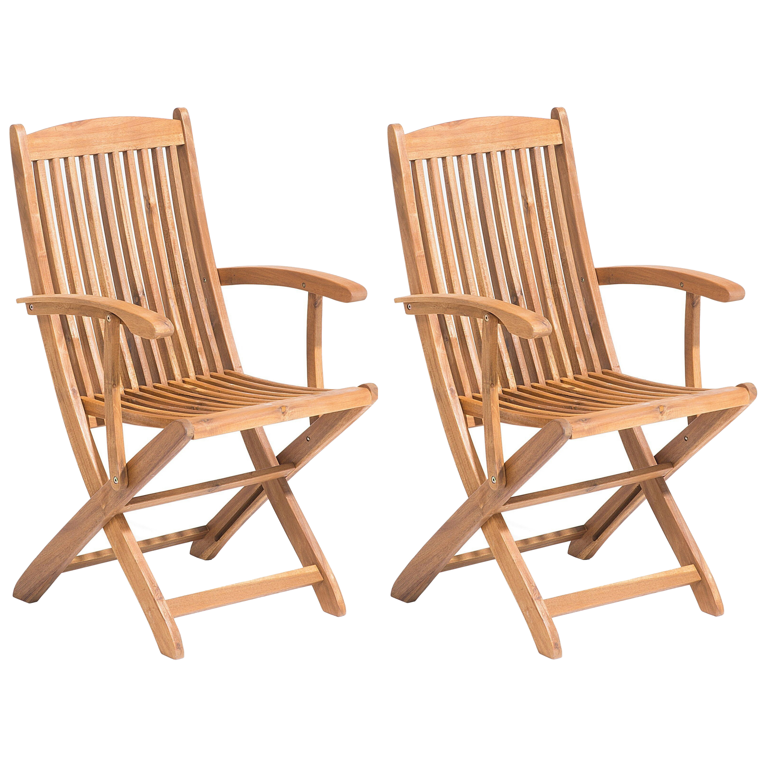 Puutarhatuolisetti 2 kpl MAUI akaasia Vaaleanruskea