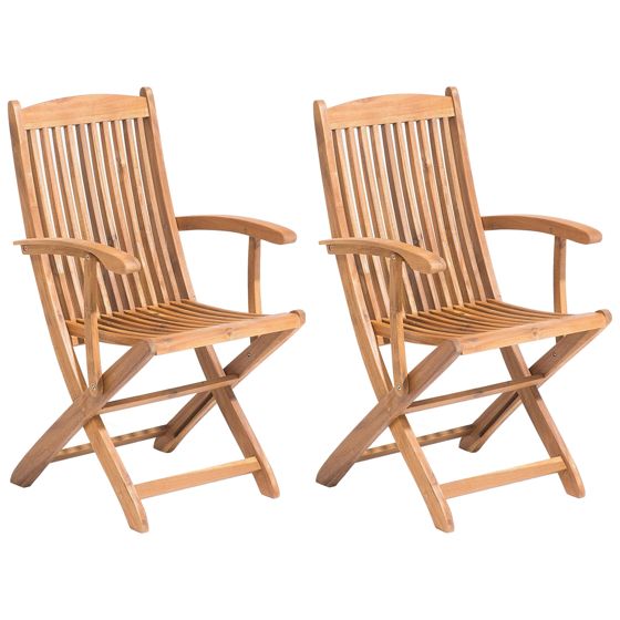 Puutarhatuolisetti 2 kpl MAUI akaasia Vaaleanruskea