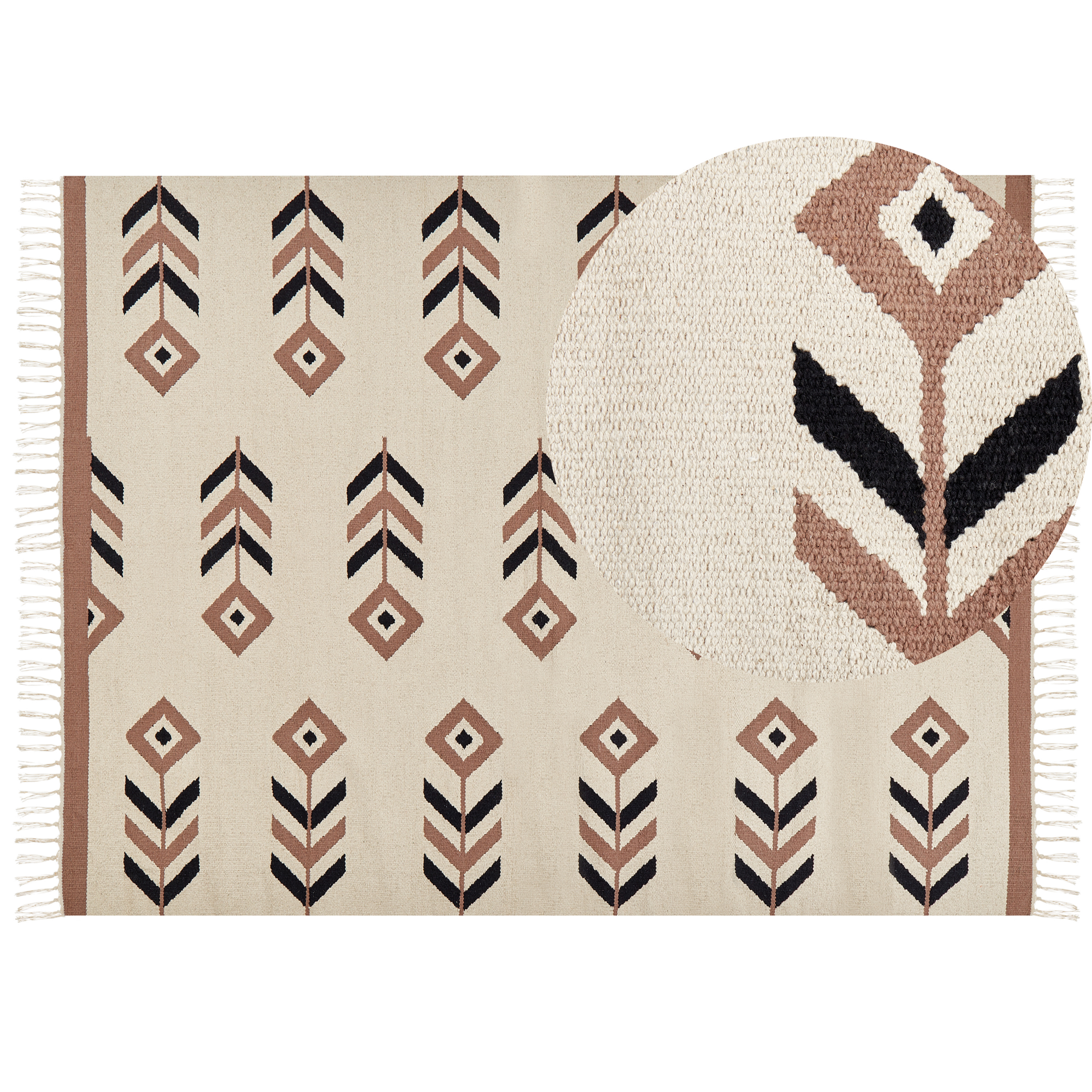 Matto NIAVAN Beige 160 x 230 cm kelim Puuvilla