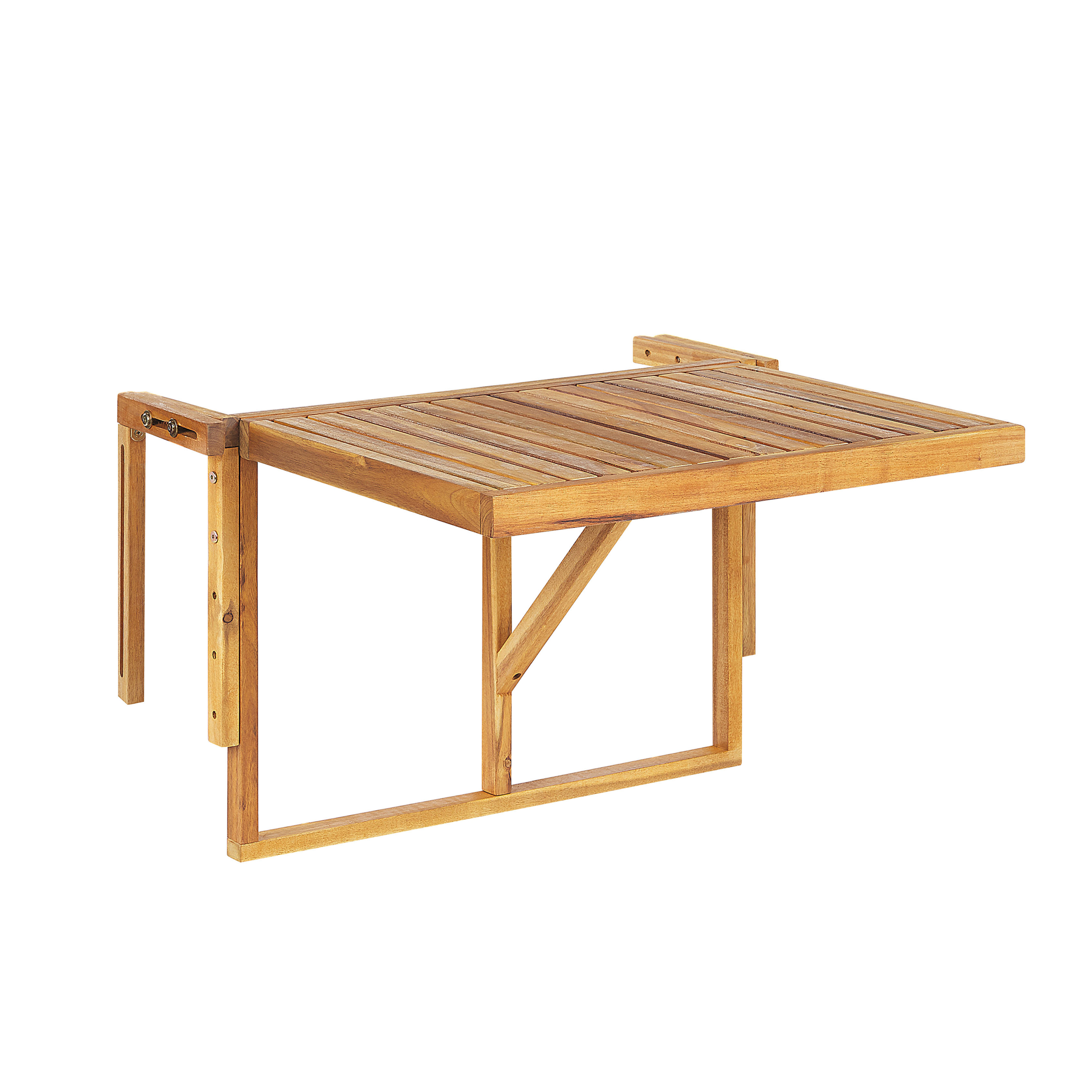 Parvekepöytä taitettava UDINE 70 cm 69 cm Akaasia Ruskea