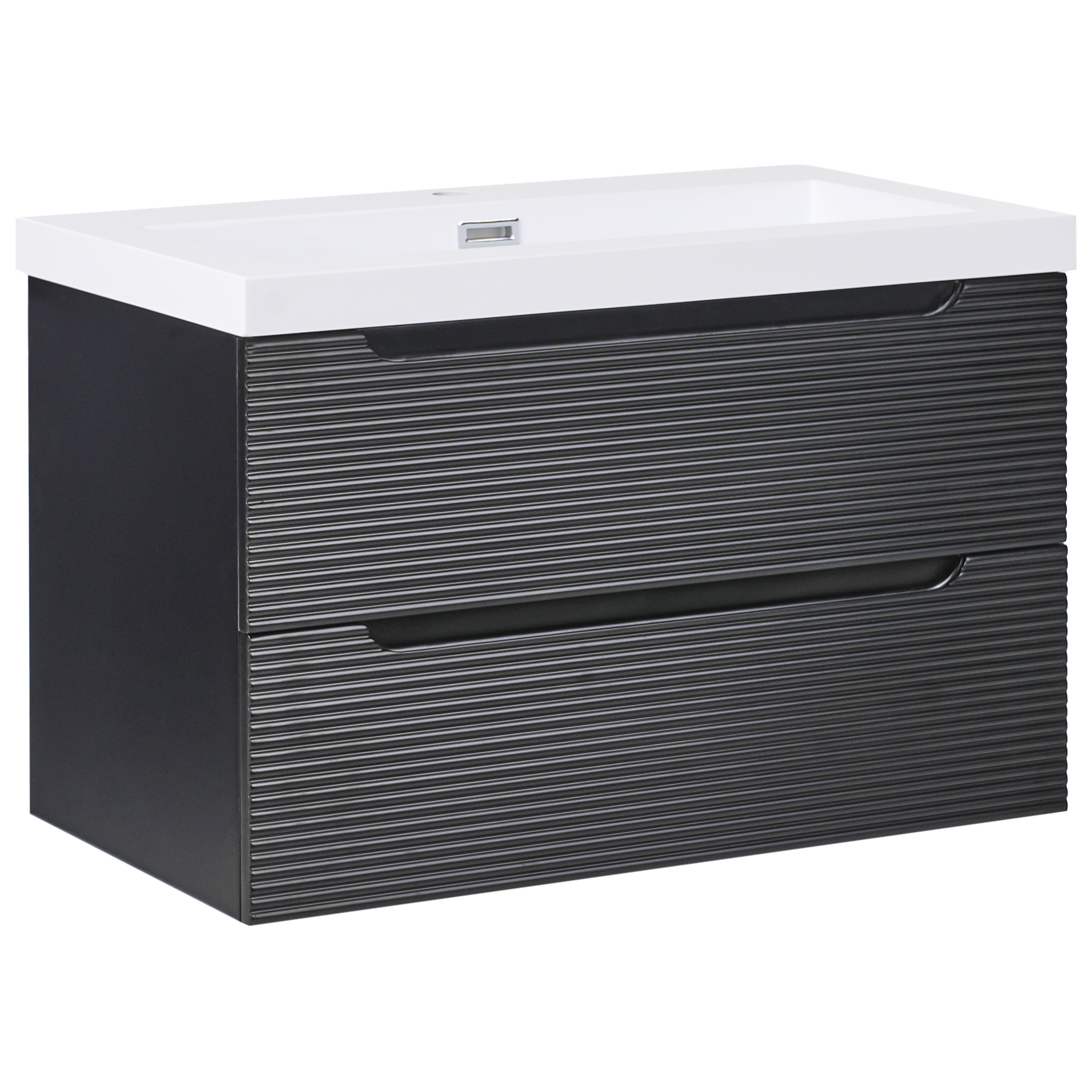 Seinäallaskaappi pesualtaalla MAKANA 80 cm Musta