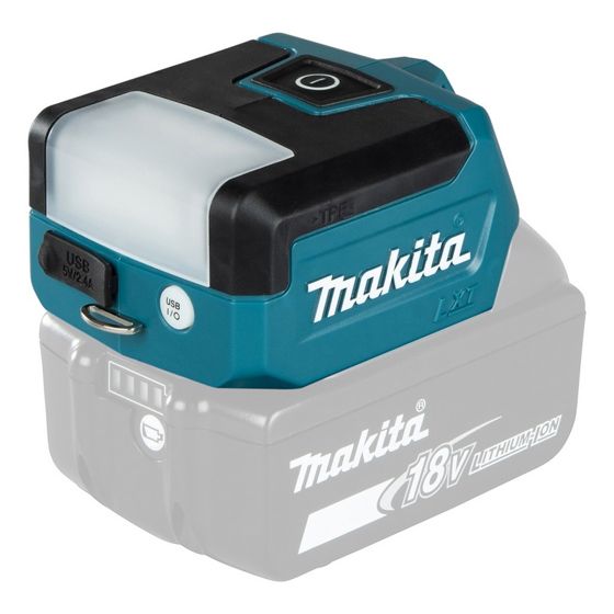 Makita DML817 LXT 18V -Akkulamppu USB-latauksella Runko