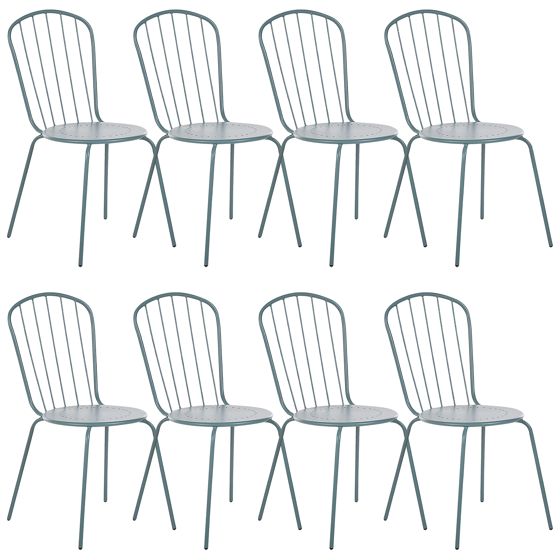 Tuolisetti 8 kpl CALVI metalli Vaaleansininen