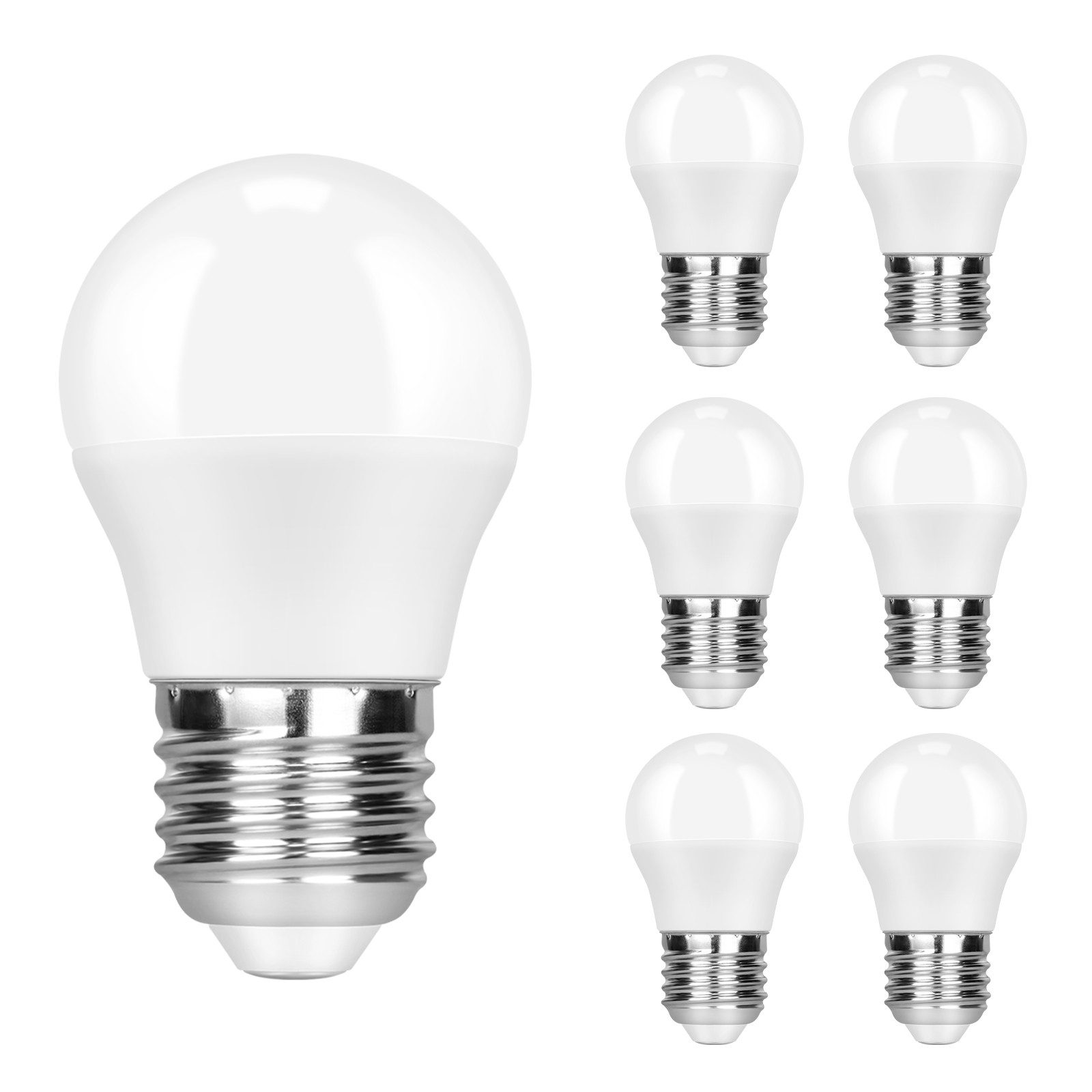NETTLIFE 6 kpl E27 LED-lamppuja, lämmin valkoinen - 5 W, 3000 K, lämmin valkoinen hehkulamppu, energiansäästölamppu, ei välkkymistä