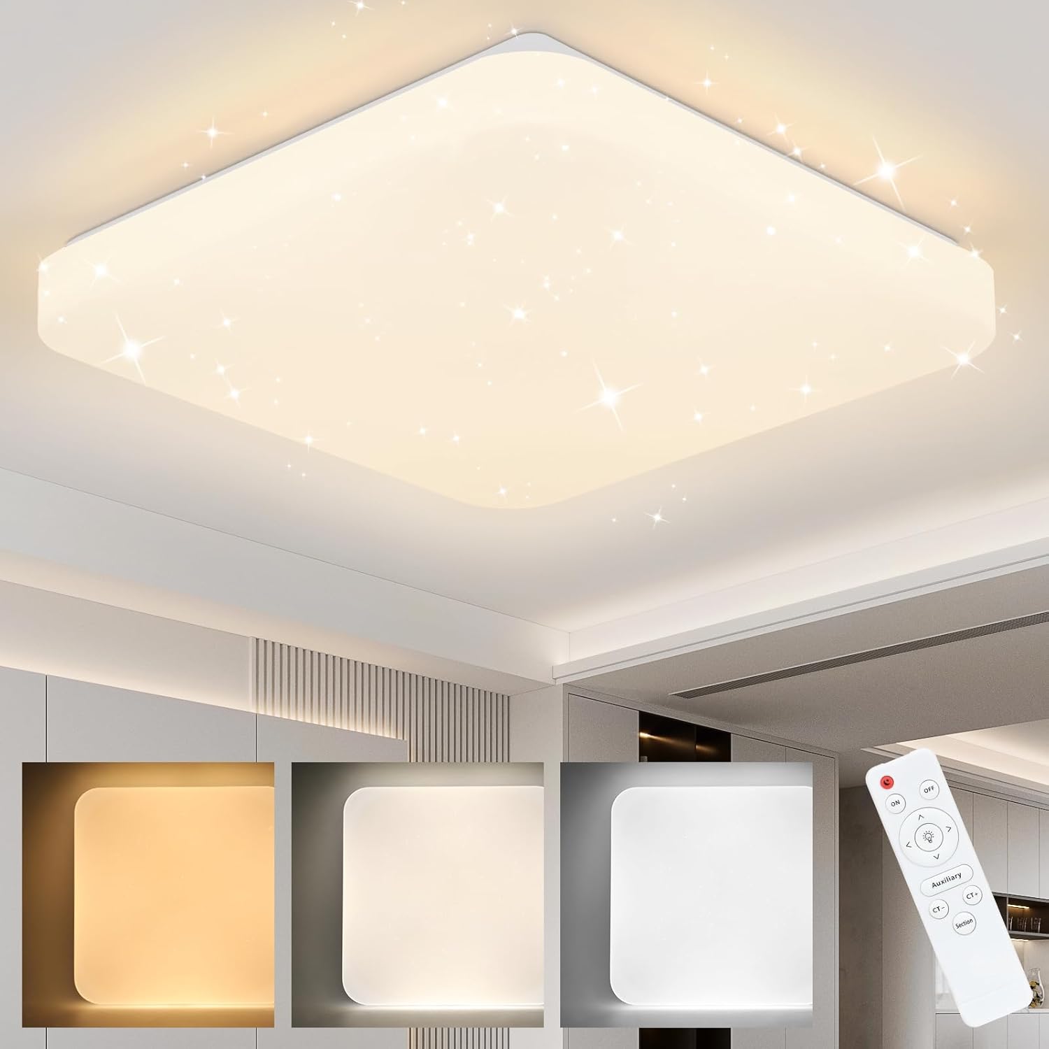 ZMH Himmennettävä LED-kattovalaisin kaukosäätimellä 37w 30cm