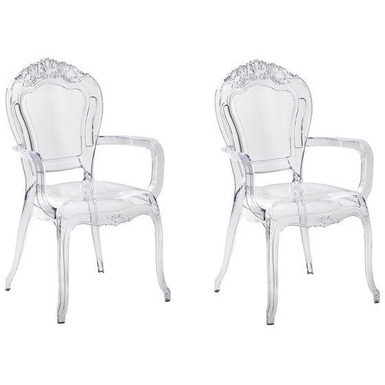 Ruokatuolisetti 2 kpl VERMONT Kirkas