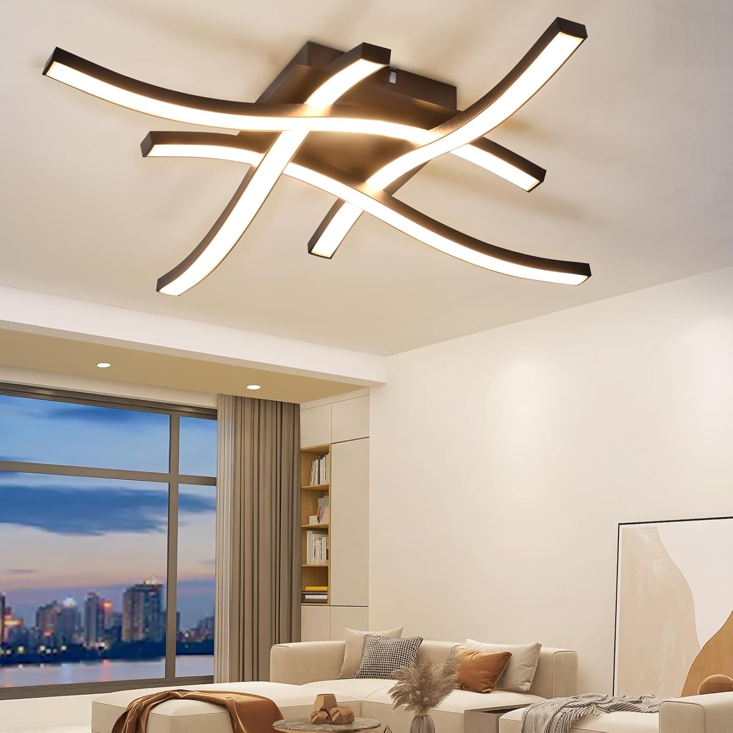 NETTLIFE LED - kattovalaisin, musta, 24W, 3000K, lämmin, valkoinen, moderni, muotoilu