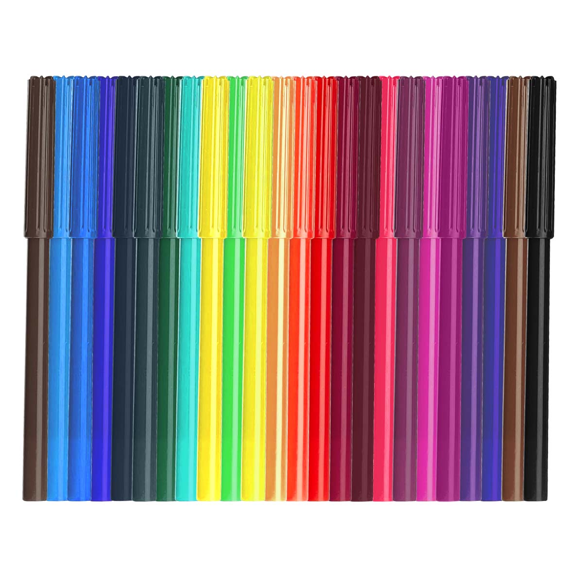 24 Lajitellun Huopakynän Setti Hienolla 2mm Kärjellä Piirustukseen ja Väritykseen