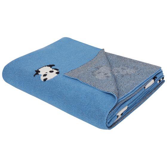 Torkkupeitto TALOKAN puuvilla 130 x 170 cm Sininen