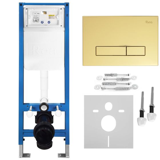 REA Uppoasennusteline Slim 024N + Hd Gold -Painike Kulta, 22X35,2X106,2Cm
