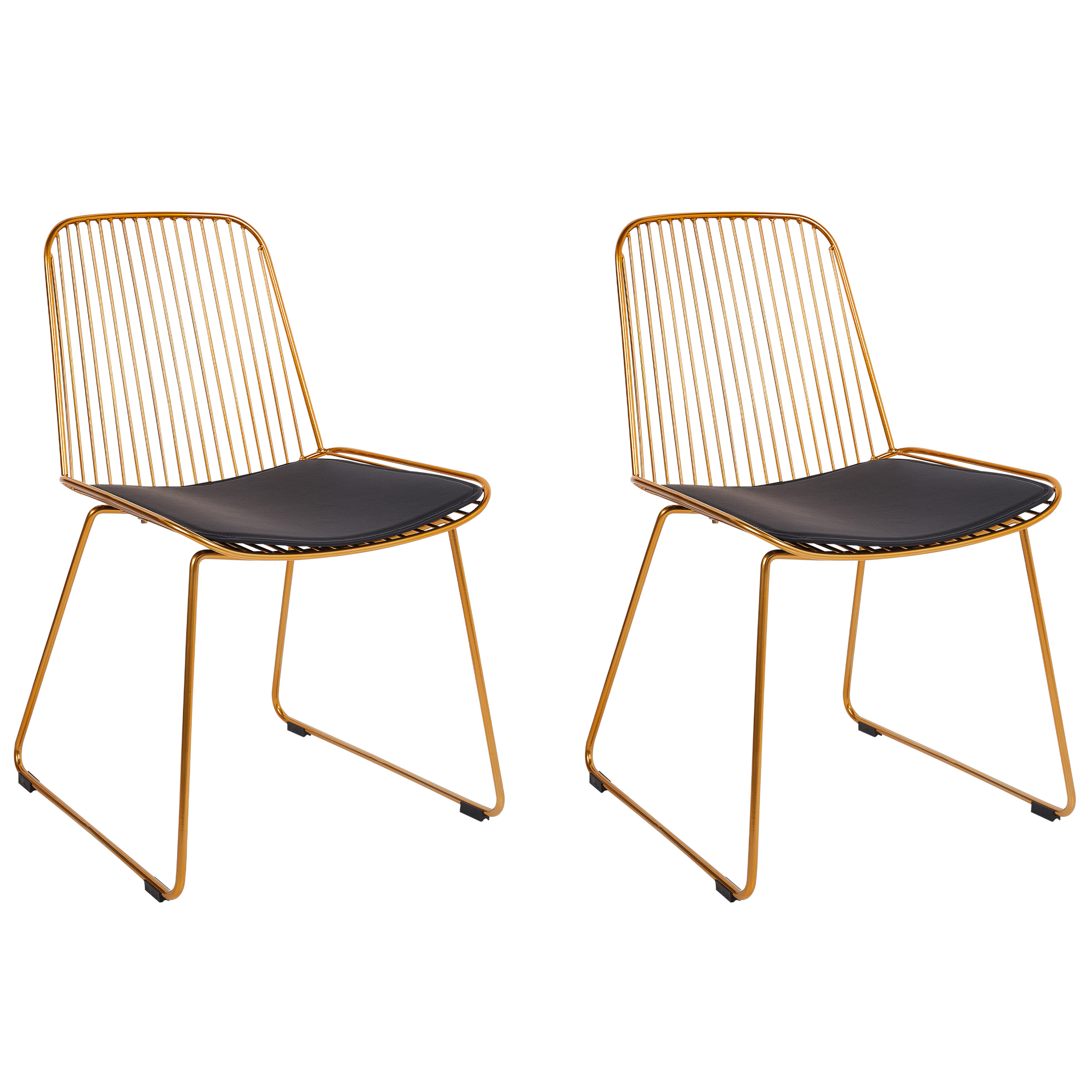 Ruokatuolisetti 2 kpl PENSACOLA metalli Kulta