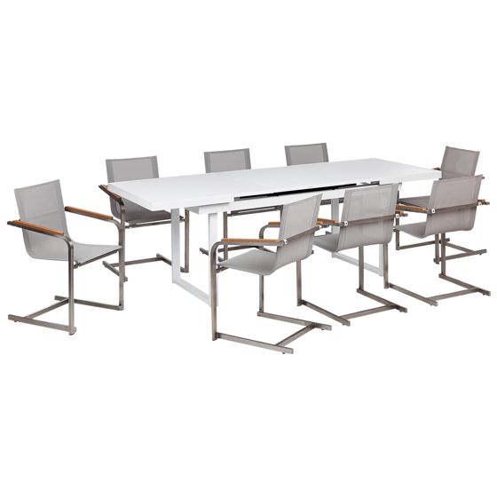 Ulkoruokailuryhmä 8-istuttava VALCANETTO/COSOLETO metalli Beige