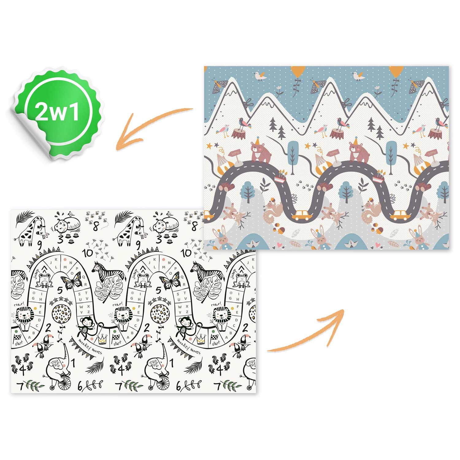 Nukido NK-341 Taitettava vaahtomuovista valmistettu koulutusmatto 200 x 150 x 1 cm