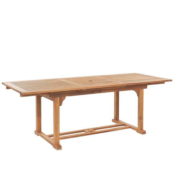 Jatkettava puutarhapöytä JAVA 160/220 cm 90 cm akaasia Vaaleanruskea