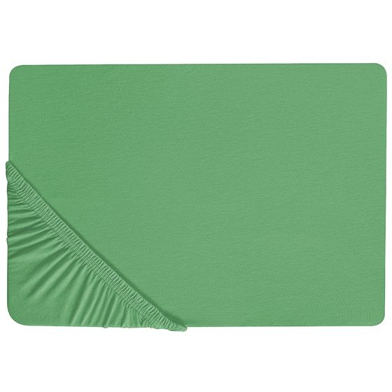 Muotoonommeltu lakana JANBU 90 x 200 cm Puuvilla Vihreä