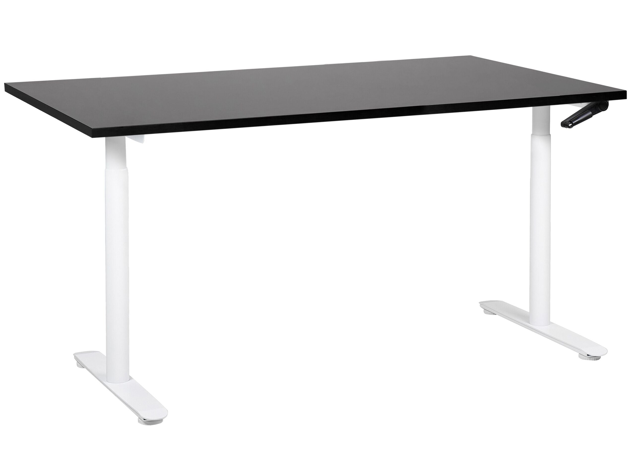 Työpöytä säädettävä DESTINAS 160 cm 72 cm Musta/valkoinen