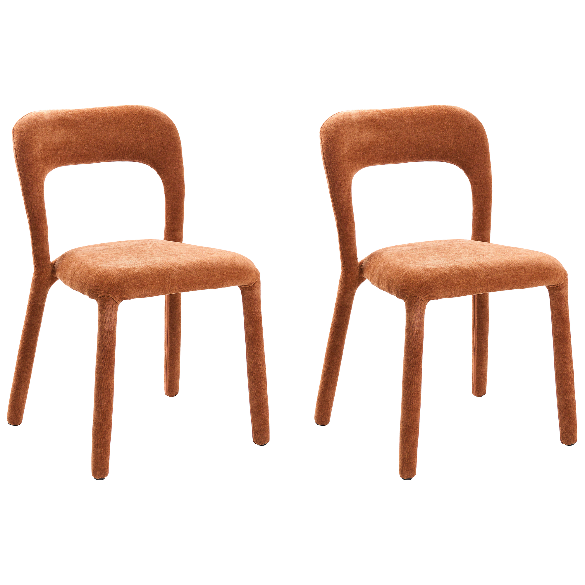 Tuolisetti 2 kpl LAKEVILLE Chenille Kullanruskea