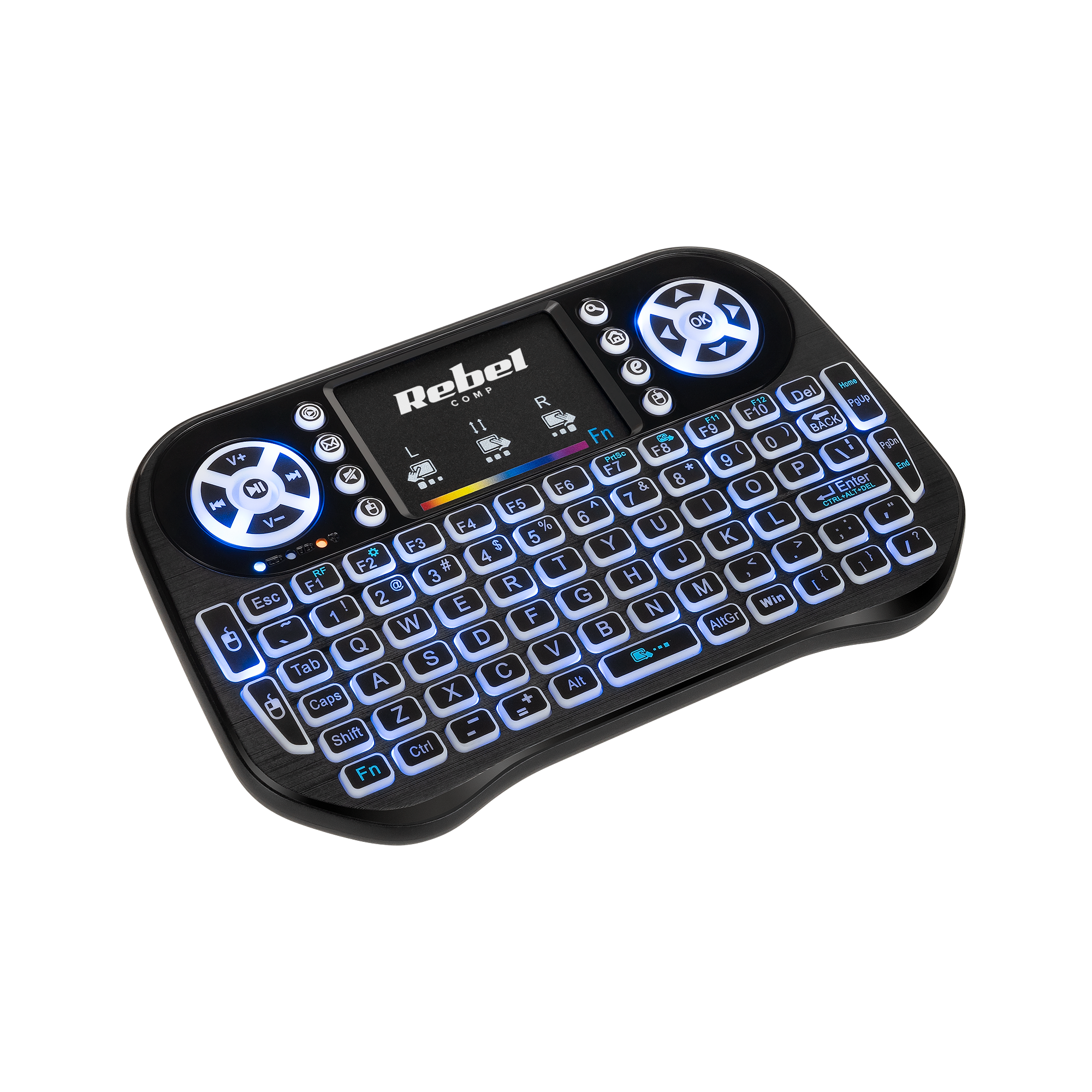 Mini Langaton Näppäimistö Älytelevisio LED USB 2.4 GHz Kosketuslevy Rebel Q5