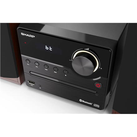 Sharp XL-B512(BR) Mikrohifijärjestelmä, CD/FM/USB/Bluetooth v5.0, 45W, ruskea | Sharp | Mikrohifijärjestelmä | XL-B512(BR) | ruskea | USB-portti | AUX-tulo | Bluetooth | CD-soitin | FM-radio | langaton yhteys