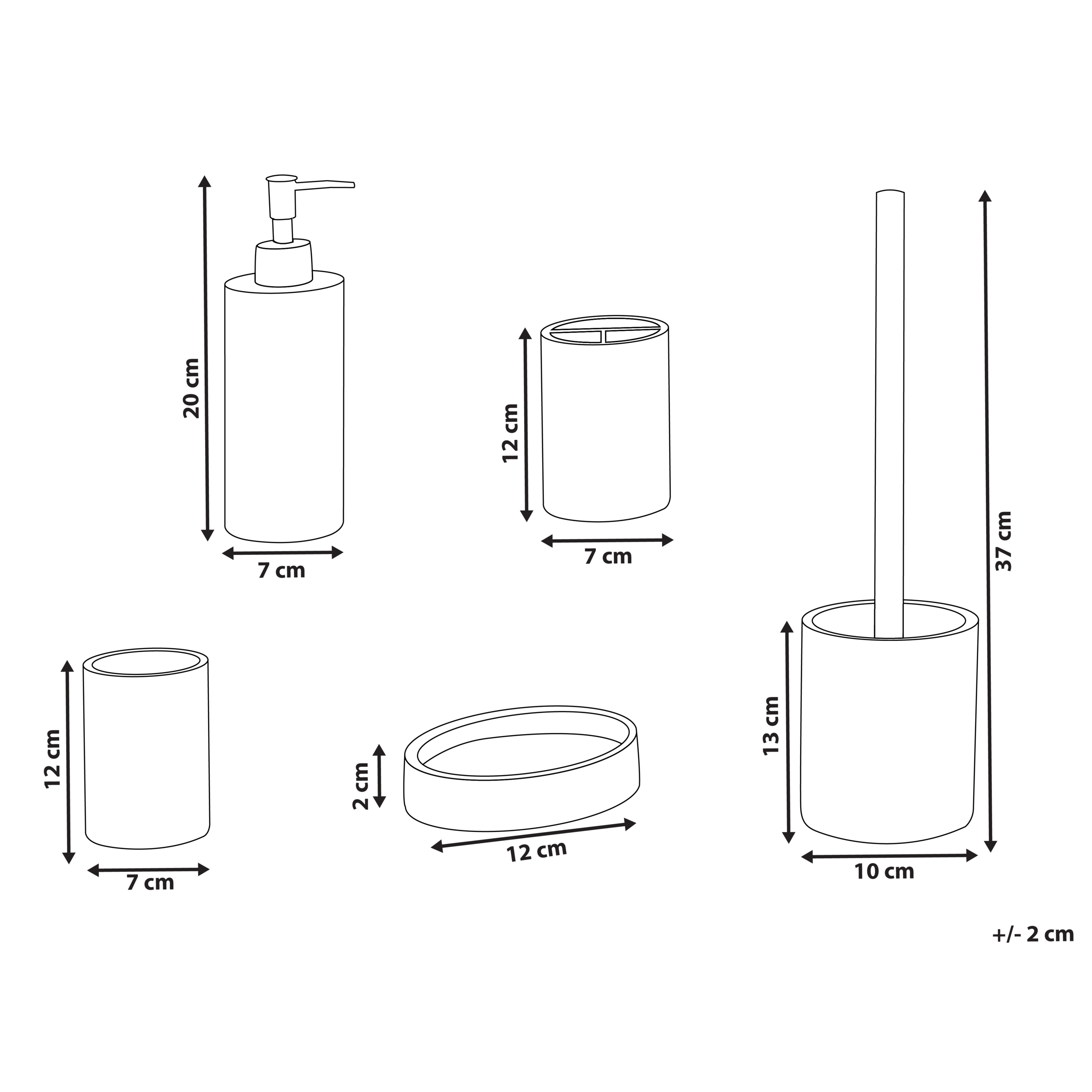Kylpyhuonesetti 5 osaa SEPAHUA Musta