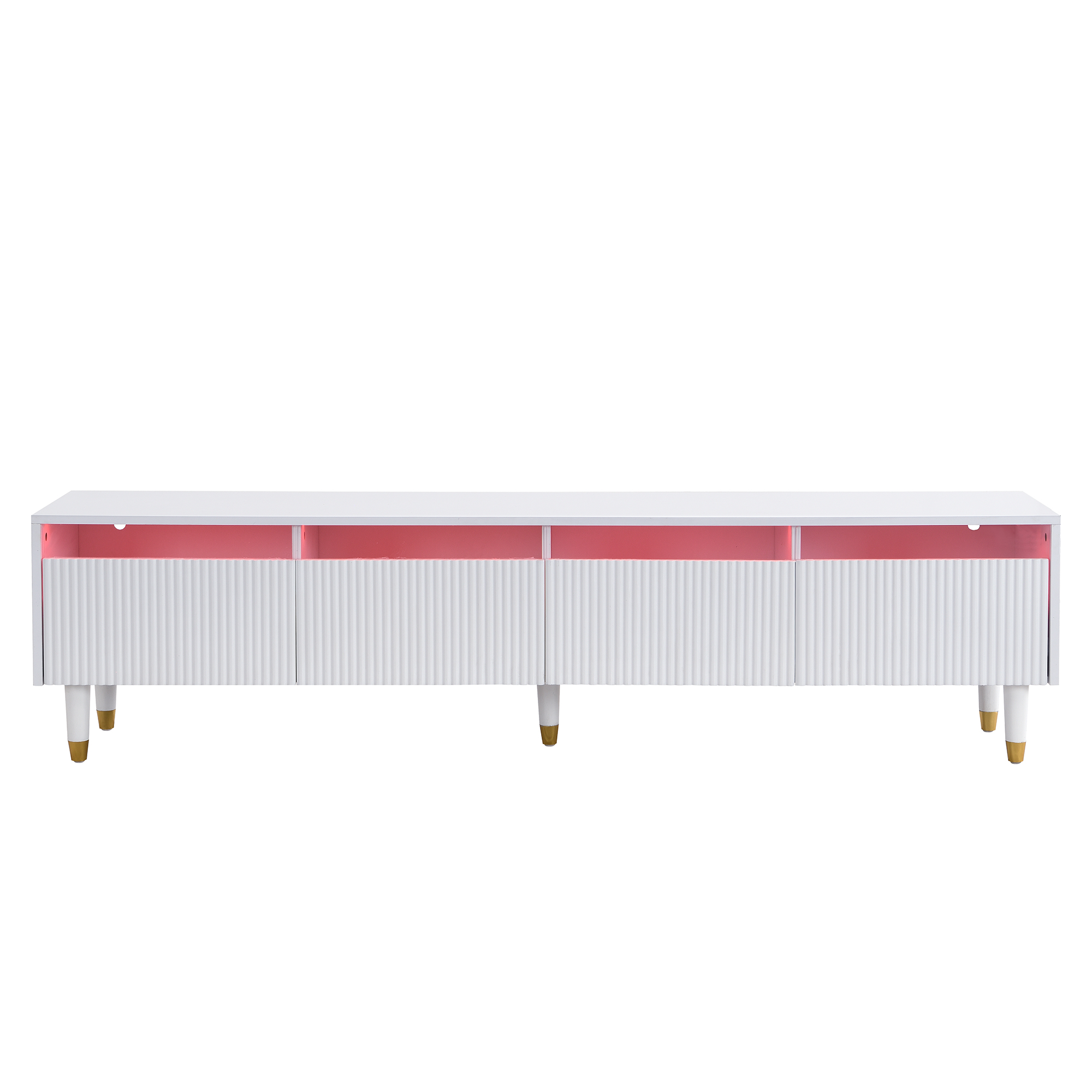 TV-taso 178x35x45 cm valkoinen MDF neljä laatikkoa säilytystilalla