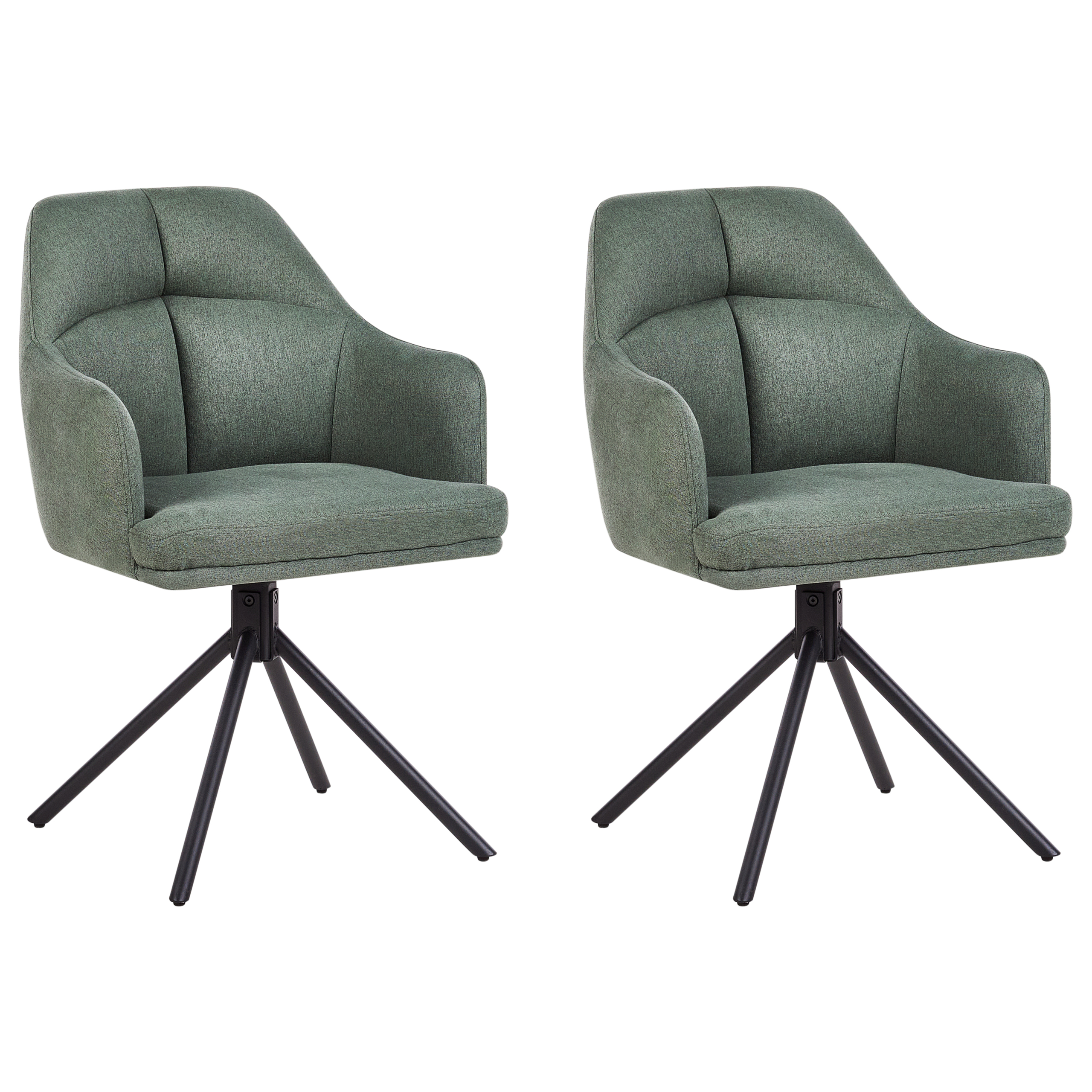 Ruokatuolisetti 2 kpl pyörivä MIRA Vihreä