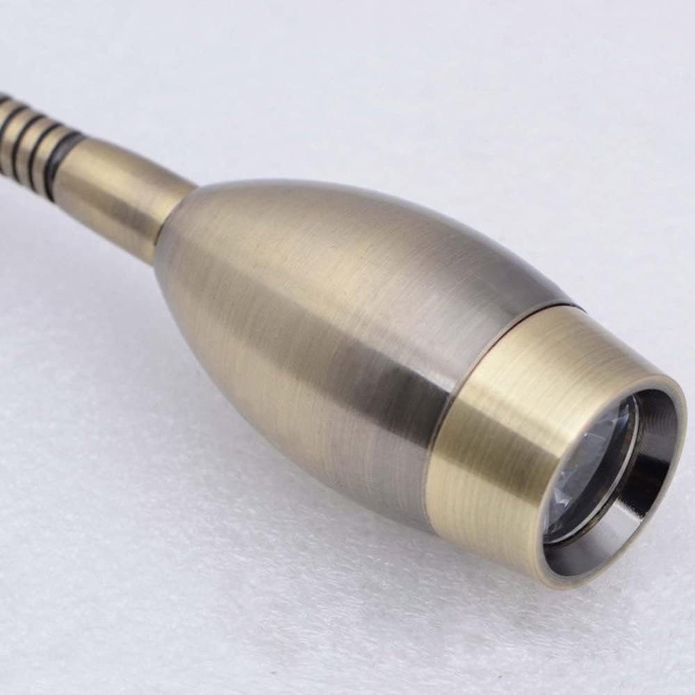 NETTLIFE LED-seinälukuvalo sängynlukulamppu seinäkiinnitys 2 joutsenkaulalamppua sänkyyn pronssi 3W 3000K kupari 360°