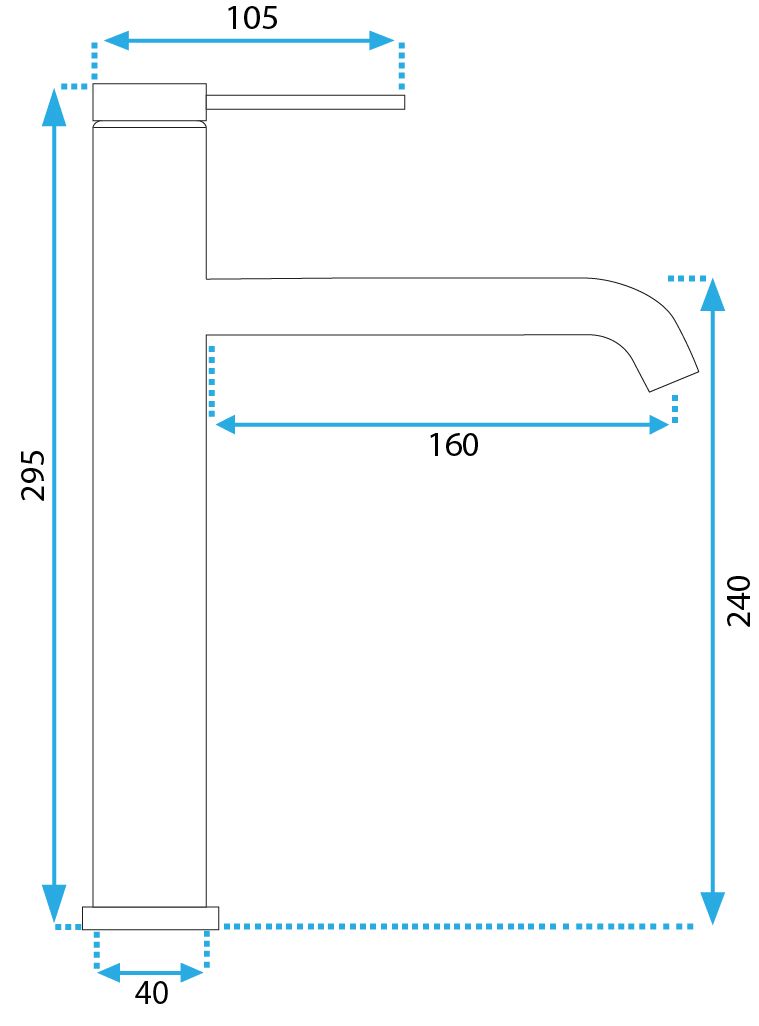 REA Pesuallashana JS-B311-1N CLIF 200 harjattu nikkeli, 20X4X29,5CM
