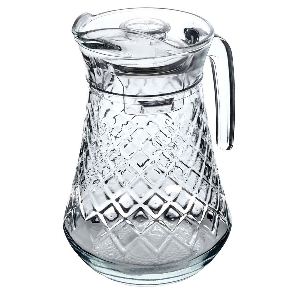 Lasikannu kannella 1,4 l