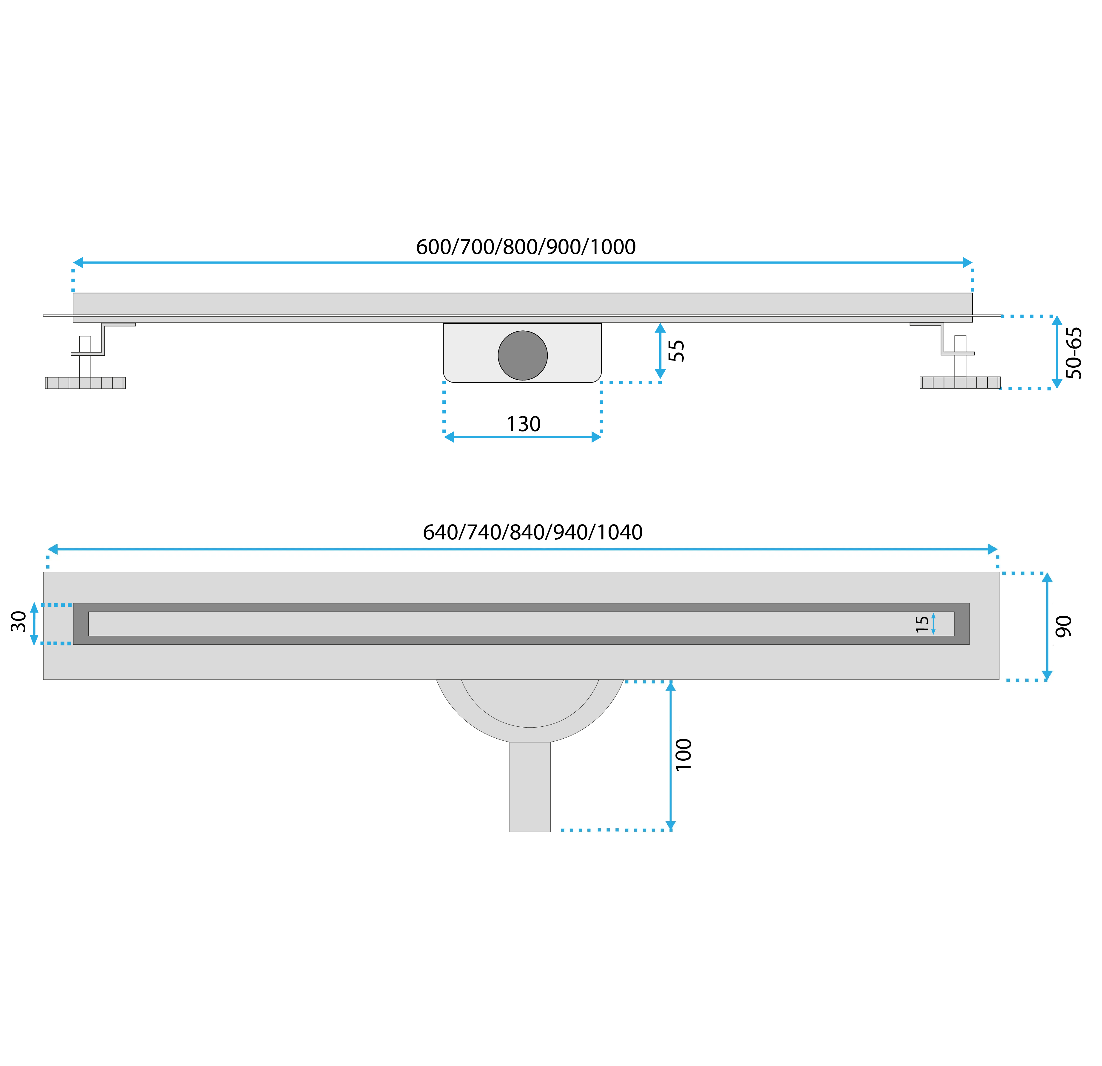 REA Linjalattiakaivo NEOX SLIM PRO 90 harjattu kupari, 94X9X6,5CM