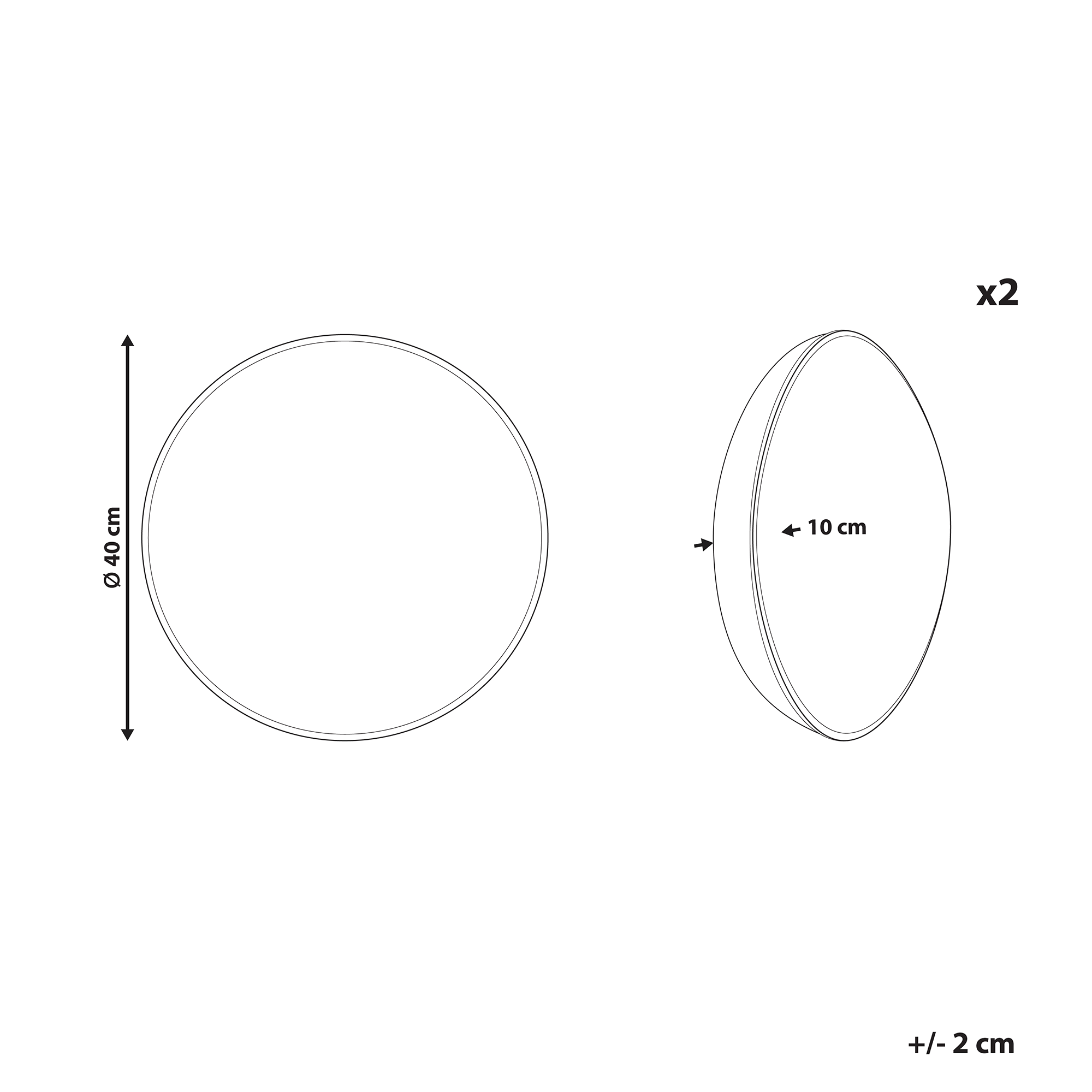 Ulkotyynysetti 2 kpl CASTELARO Kukkakuvio 40 x 40 cm Monivärinen